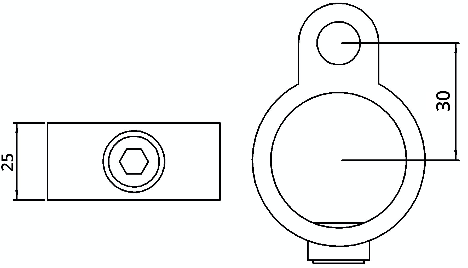 Rohrverbinder - Stellringauge - 138A27 - 26-9 mm - 3-4- - Feuerverzinkt u. Elektrogalvanisiert-138A27