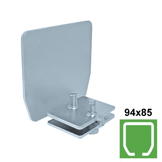 Endanschlag fr Laufschiene Stahl verzinkt fr Profil 94 x 85 mm-89-11H4094X85P-A.4