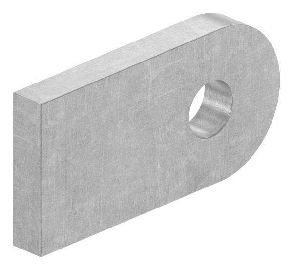 Anschweisslasche Stahl S235 50 x 25 x 6 mm Rundloch Ø 9 mm-88-1154110-ST.25