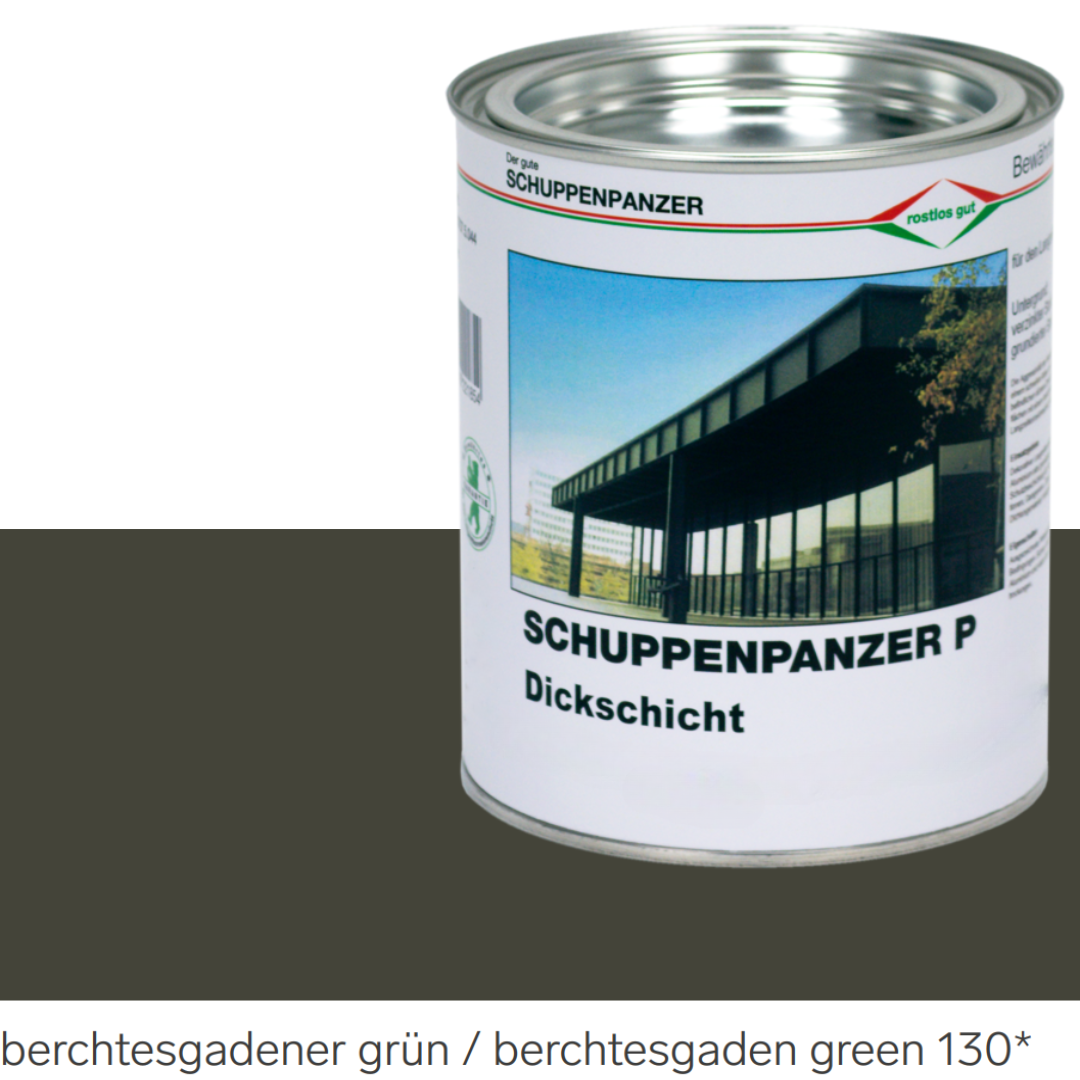 SCHUPPENPANZER-P Dickschicht 0612 berchtesgadenergruen 130 2-5 l fuer Zaeune und STAHL-67-1044.8