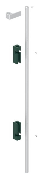 Bodenriegel XL mit zwei Befestigungen- Laenge 1000mm- zum Anschrauben- RAL 6005 moos gruen-88-1156712-ALU.6005