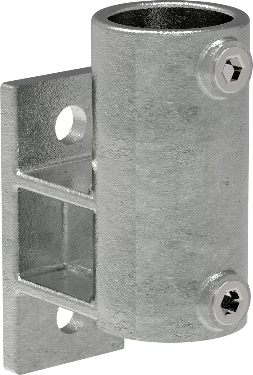 Rohrverbinder Wandhalter Platte vertikal Ø 33-7 mm -1- - Temperguss verzinkt - 144B34-144B34
