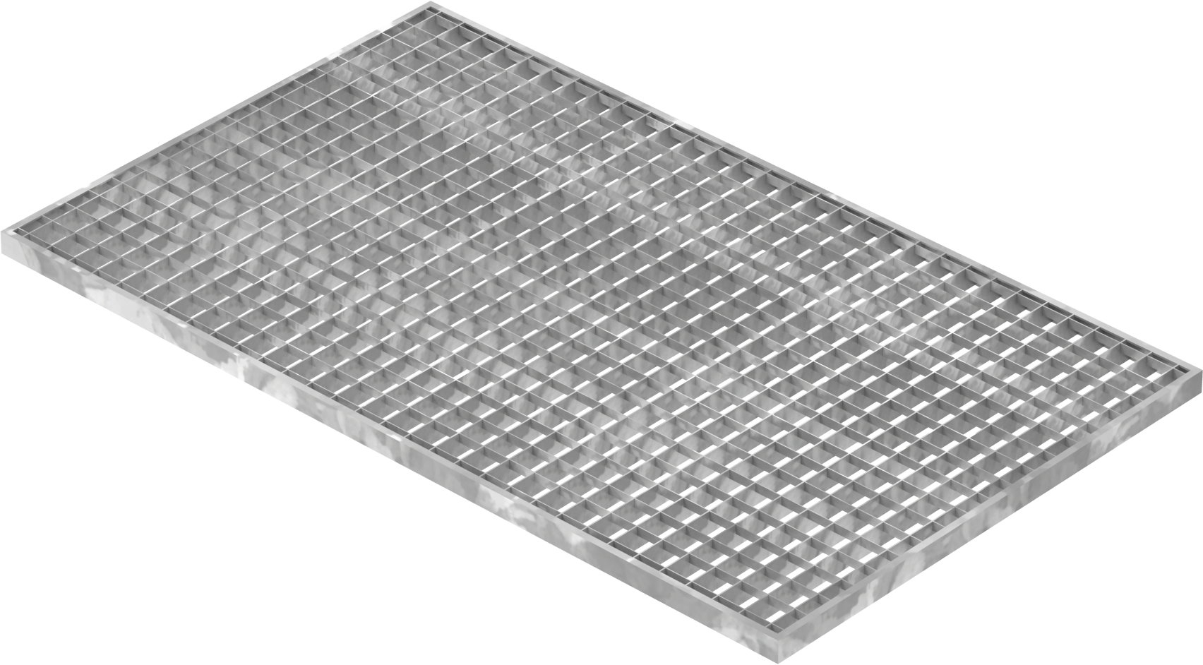Lichtschachtrost Baunormrost - Masse-  590x990x25 mm 30-30 mm - aus S235JR -St37-2- im Vollbad feuerverzinkt-23-59993025.7