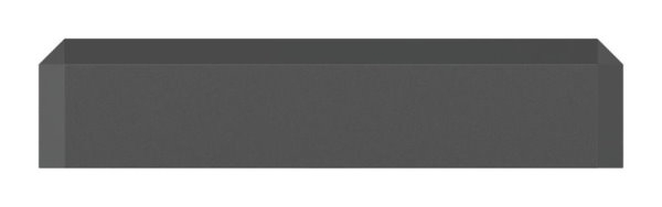 Montageplatte Aluminium eckig 45x100 mm mit 2 Bohrungen Ø 6-5 mm-88-11180-6026-05.S