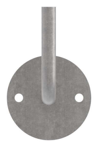 Handlauftraeger Stahl roh Ronde Ø 70x4 mm Buegel Ø 12 mm Wandabstand 62 mm zum Anschweissen-88-1150300-ST.62