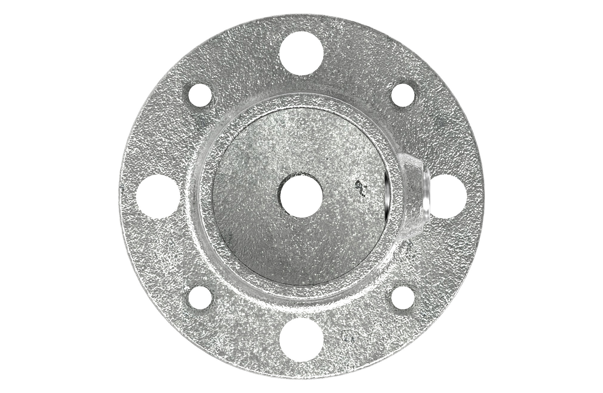 Rohrverbinder Fussplatte rund Ø 48-3 mm -1 1-2- - Temperguss verzinkt - 131KFD48-131KFD48