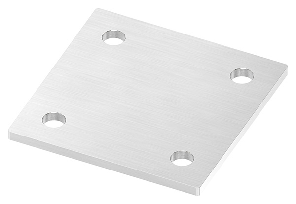 Ankerplatte Masse- 120 x 120 x 6 mm mit 4 Bohrungen á Ø 13 mm V2A-11-2212.4