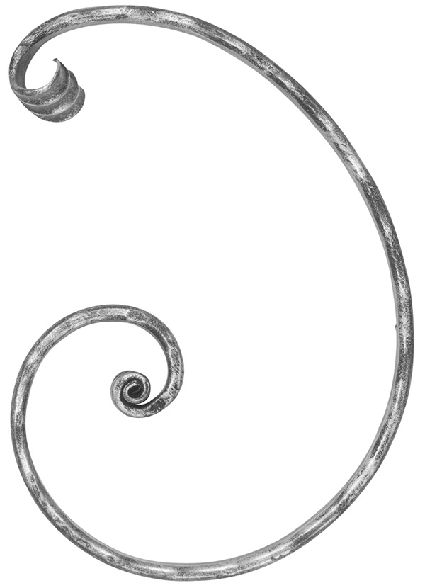 Meisterbarock - Masse- 205x285 mm - Material- 16x8 mm - Stahl S235JR- roh-30-1788.8