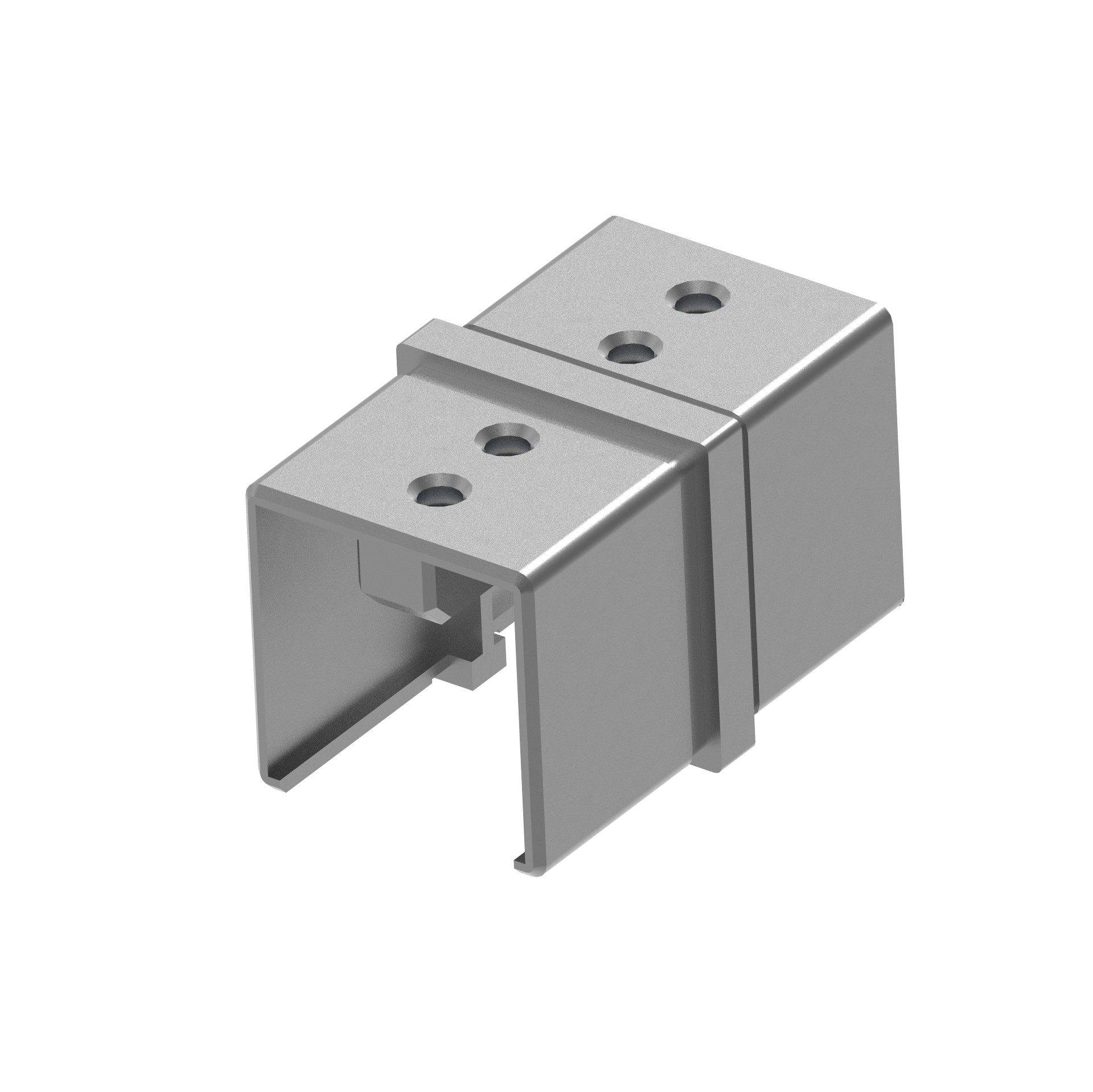 Handlaufverbinder Edelstahl AISI 304 40x40x1-5 mm fuer Glasmontage geschliffen-89-11A6790040-A.4