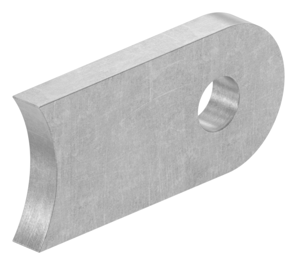 Anschweisslasche 50 x 25 x 6mm mit Rundloch Ø 9mm- Anschluss 42-4mm-88-1154110-ST-42.25