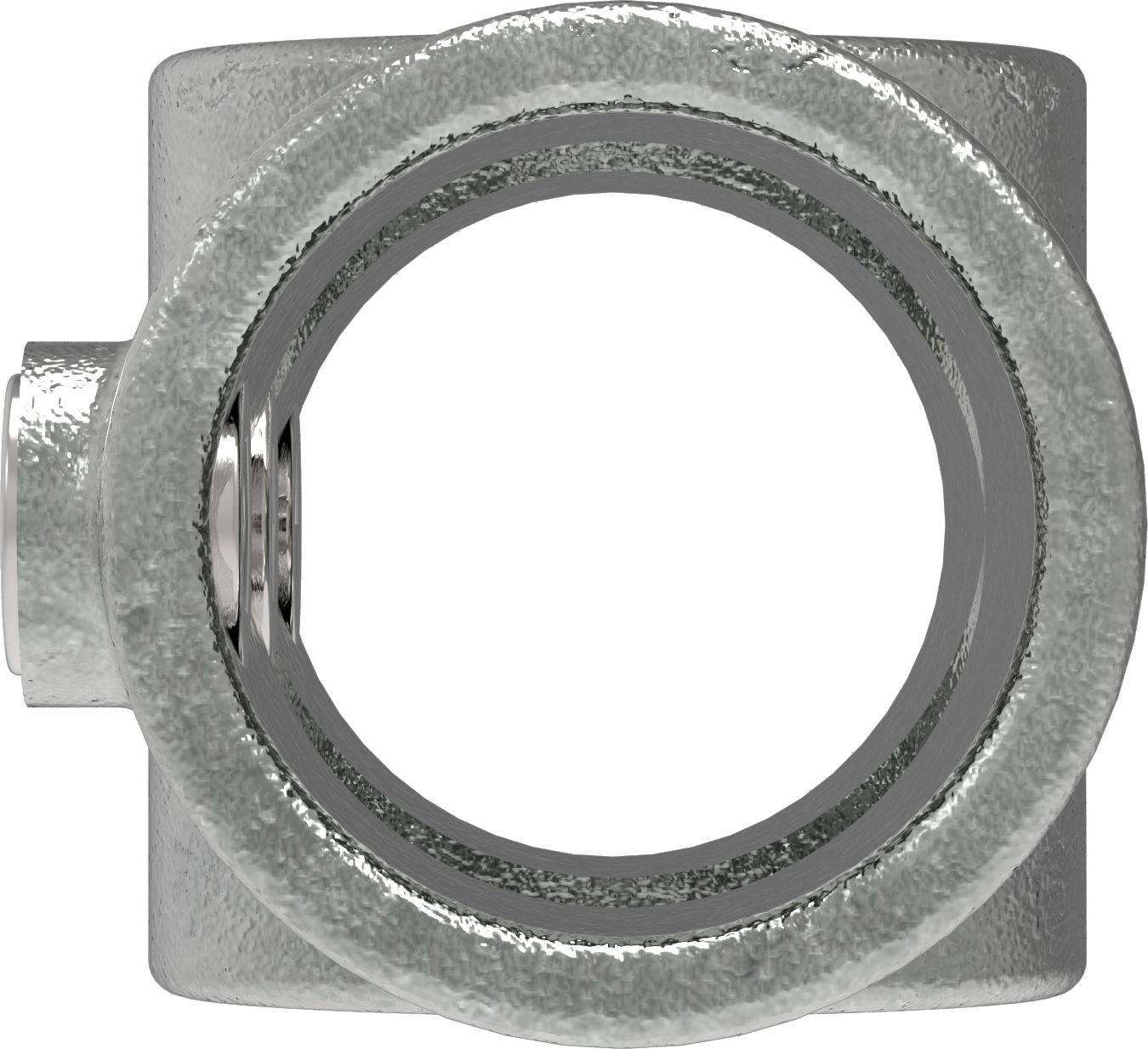 Rohrverbinder Kreuzstueck durchgehend Ø 48-3 mm -1 1-2- - 48-3 mm -1 1-2- - Temperguss verzinkt - 119C42-D48-119C42-D48