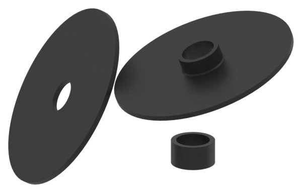 1 Paar Ersatzgummis fuer Glaspunkthalter Ø 72 mm – Gummieinlage - Dichtung-10-5200.0