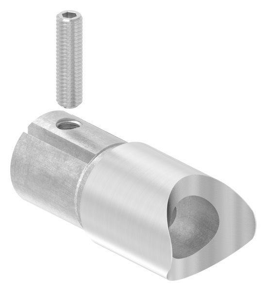 Anschlussstueck 90° V2A fuer Rohr Ø 33-7 mm mit Klemmschraube-11-3658.4