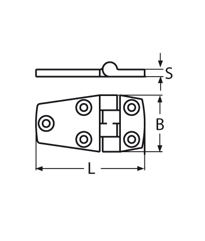 Scharnier V4A- Verkauf in VPE-66-64-411.8234