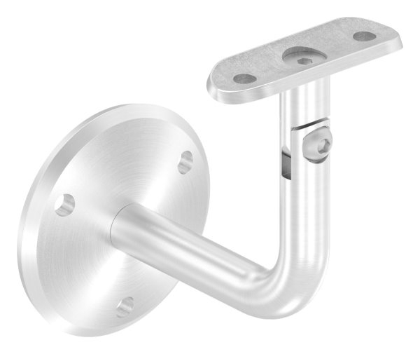 Handlaufhalter V2A Rohr 42-4mm Ronde 68x5mm Wandabstand 84mm Gelenk-11-2033.4