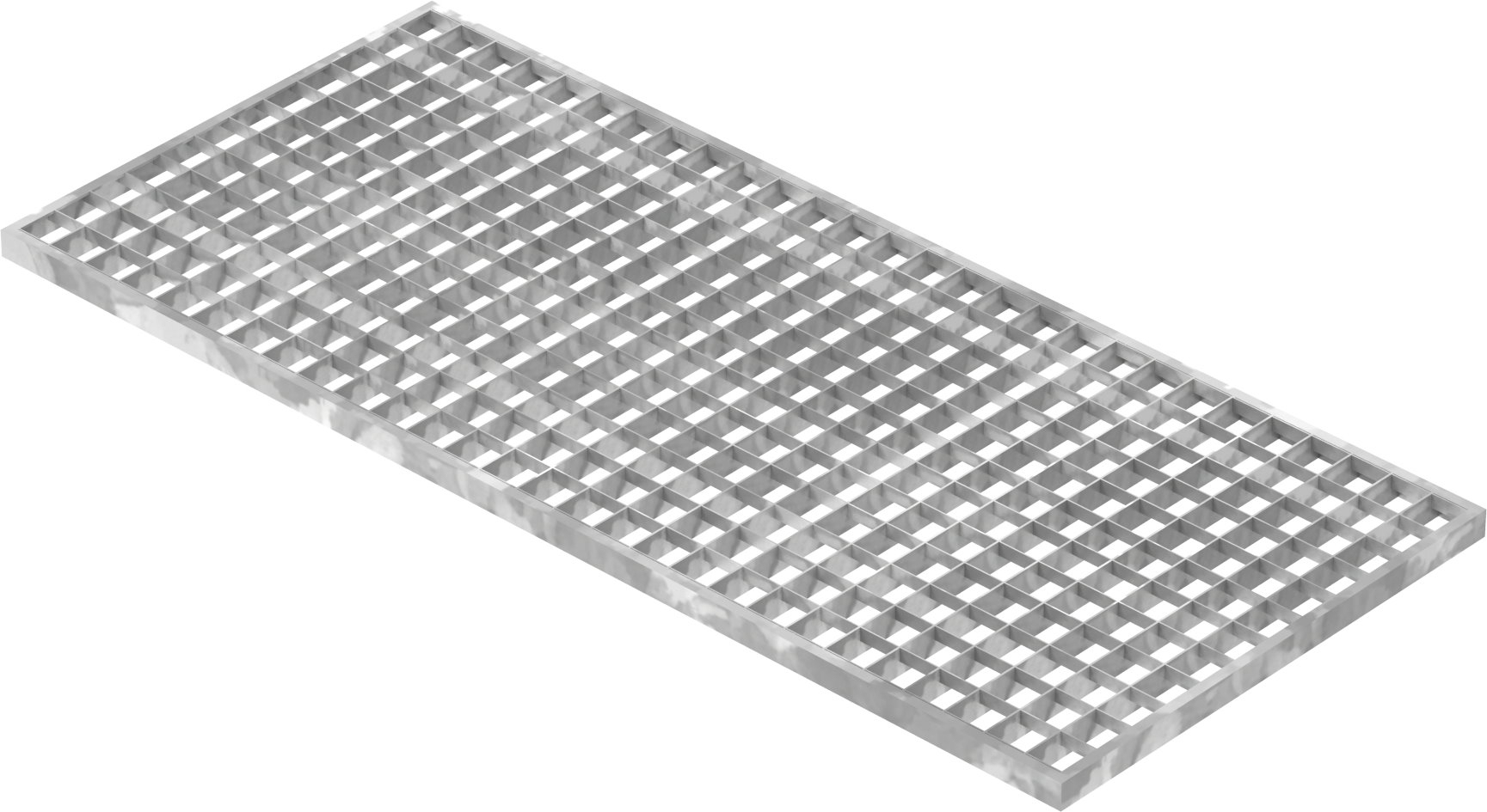 Lichtschachtrost Baunormrost - Masse-  390x890x20 mm 30-30 mm - aus S235JR -St37-2- im Vollbad feuerverzinkt-23-39893020.7