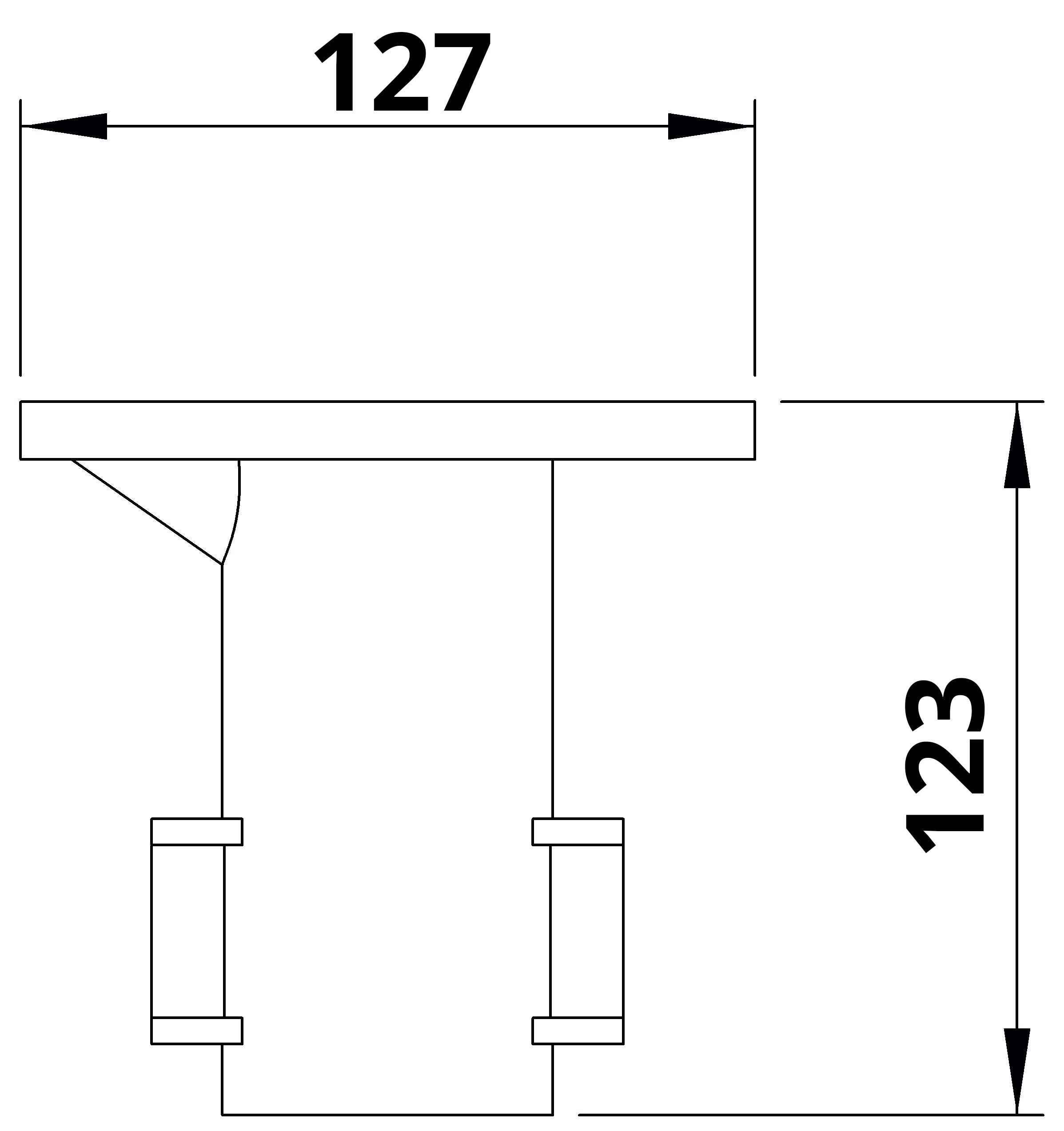 Rohrverbinder Bodenhuelse Ø 33-7 mm -1- - Temperguss verzinkt - 134B34-134B34