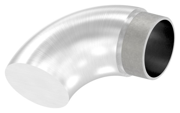 Endbogen V2A fuer Rohr Ø 48-3 mm Wandstaerke 2-0 mm 90° flach-11-3694.4