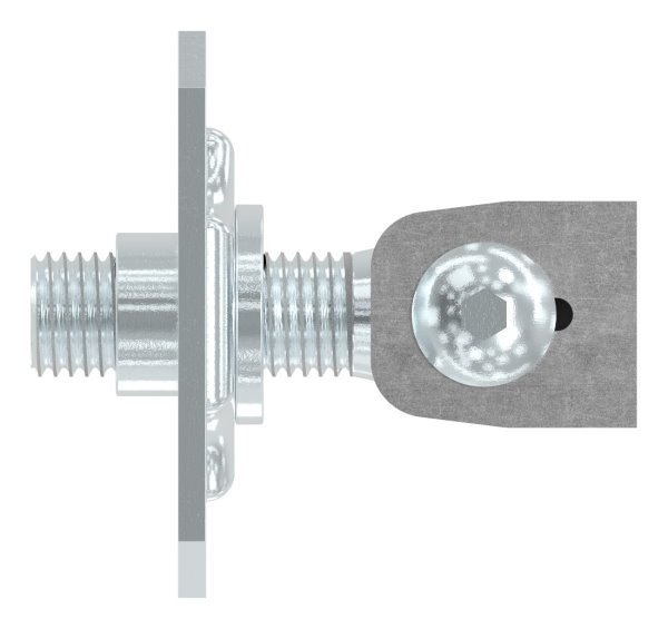 Torband M22 verstellbar mit Befestigungsplatte Stahl -Roh- S235JR-30-3538.7