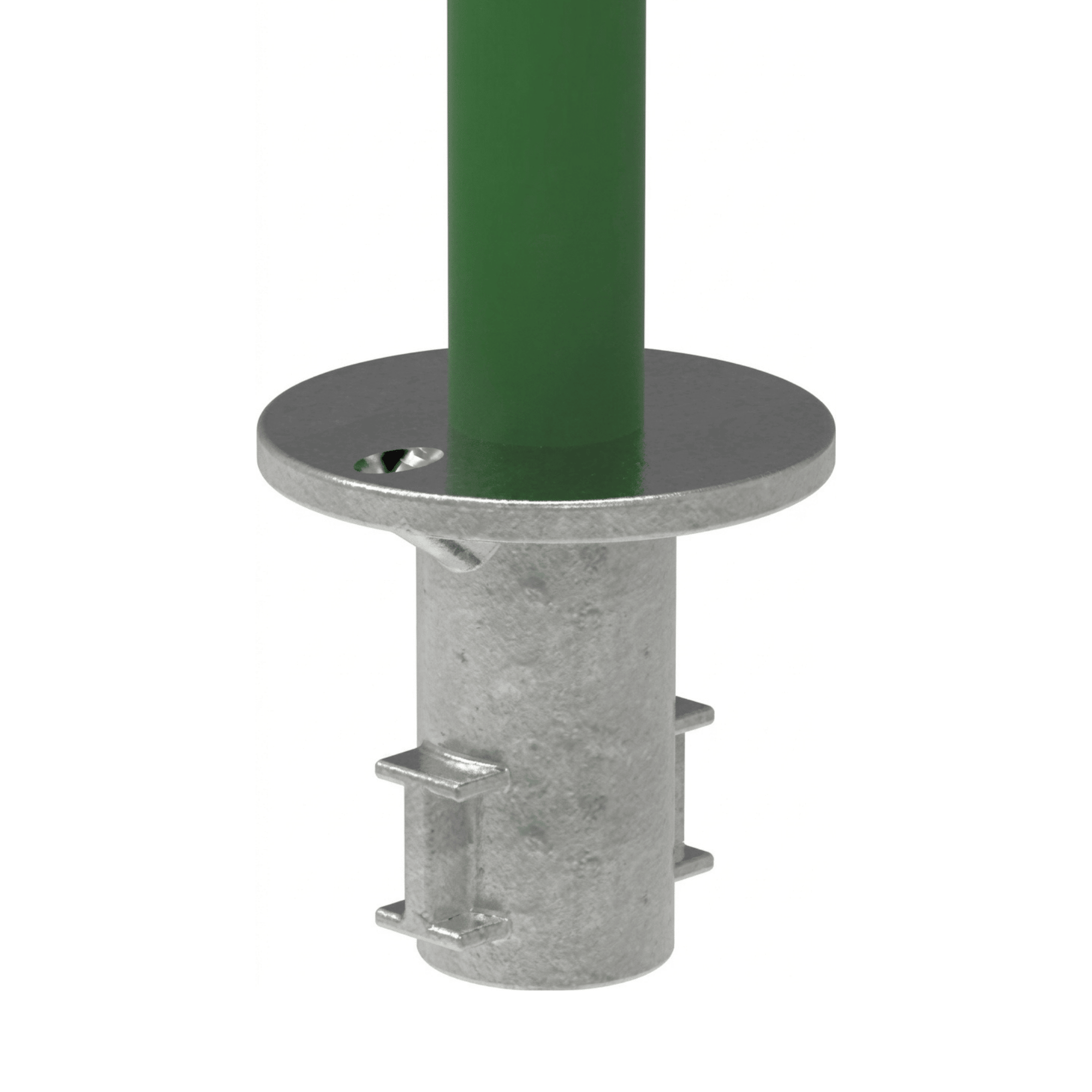 Rohrverbinder - Bodenhuelse - 134D48 - 48-3 mm - 1 1-2- - Feuerverzinkt u. Elektrogalvanisiert-134D48