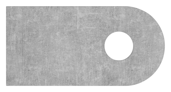 Anschweisslasche Stahl S235 50 x 25 x 6 mm Rundloch Ø 9 mm-88-1154110-ST.25