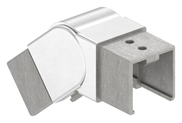 Gelenkverbinder Edelstahl V4A fuer Quadratnutrohr 40 x 40 mm- abwaerts 25-55°-88-1160341.V4A