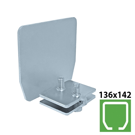 Endkappe fuer Laufschiene Stahl verzinkt fuer Profil 136 x 142 mm-89-11H40136X142P-A.4
