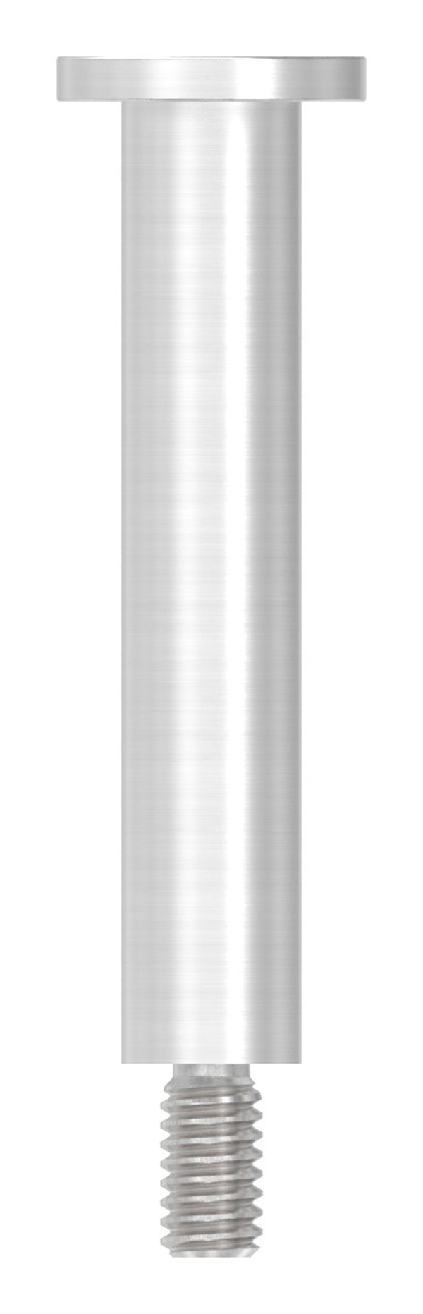 Edelstahl Traegerstift Ø 14 mm mit Halteplatte Anschluss- flach - Aussengewinde M8 - V2A-11-3825.4