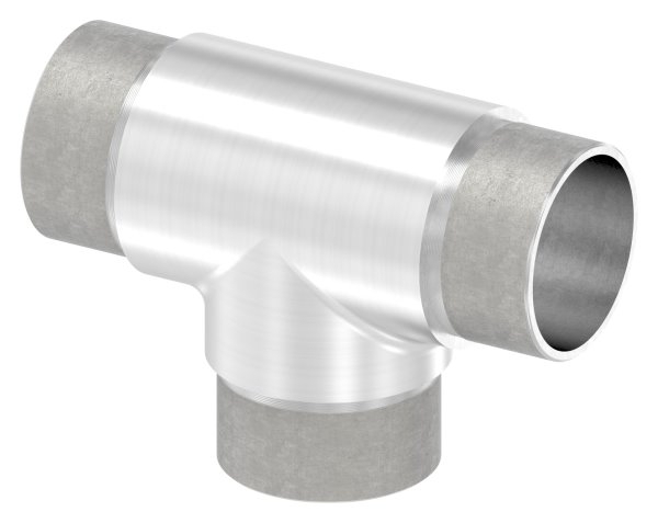 Handlauf T-Stueck V2A D42-4x2 mm geschliffen-11-3676-A.4