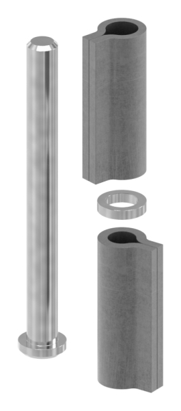 Anschweissband - 2-teilig - Tragkraft- 200kg - Stahl S235JR- roh-30-3931.8