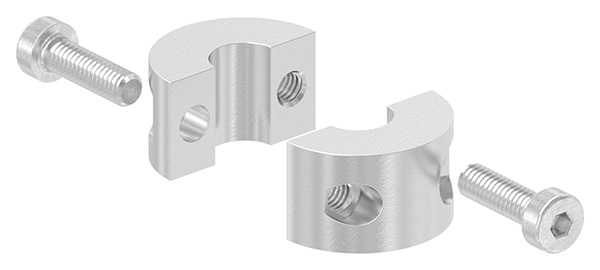 Rundklemme Edelstahl V4A fuer Seil Ø 8 mm 2-teilig-88.11100072008
