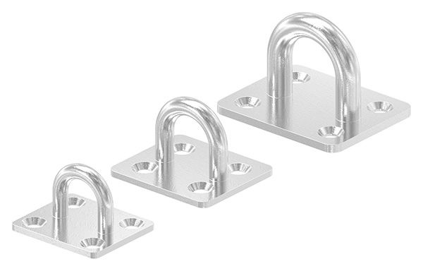 Befestigungsoese - Ø Oese- 8 mm - Platte- 50x40 mm - V4A-11-2937.1