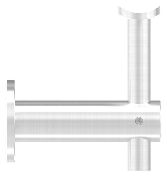 Handlaufhalter V2A fuer Rohr 42-4 mm- Wandabstand 80 mm- Ronde Ø 50 mm- mit Anschlussplatte-11-2065.4