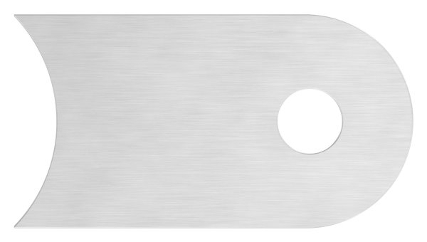 Anschweisslasche 50x30x4 mm mit Rundloch- Ø 9 mm V2A-11-2433.4