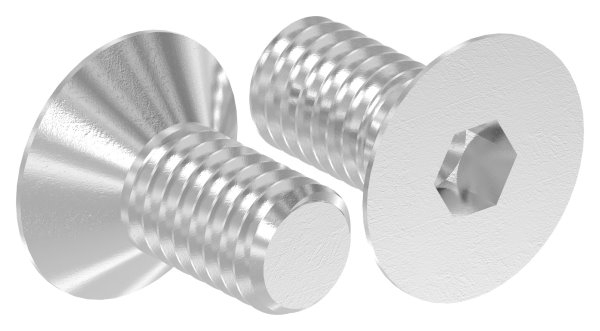 Senkkopfschraube Edelstahl V2A M6x12 Innensechskant ISO 10642-13-0027.4