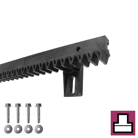 Zahnstange Stahl - Nylon 27 x 20 mm L=1000 mm Modul 4 fr Schiebetore-89-11H01PVCJ-A.4