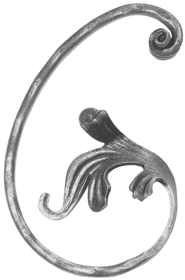 Meisterbarock - Masse- 130x200 mm - Material- 16x8 mm - Stahl S235JR- roh-30-1785.8