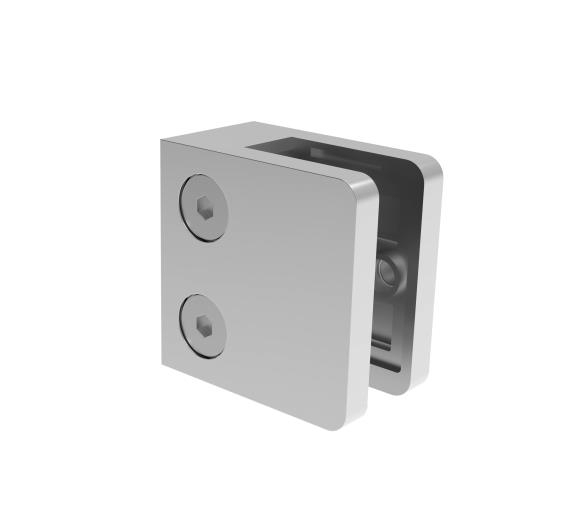 Glasklemme Edelstahl AISI 316 fuer Glas 6-10-76 mm Glanz fuer flachen Pfosten-89-11A142300000L-A.4