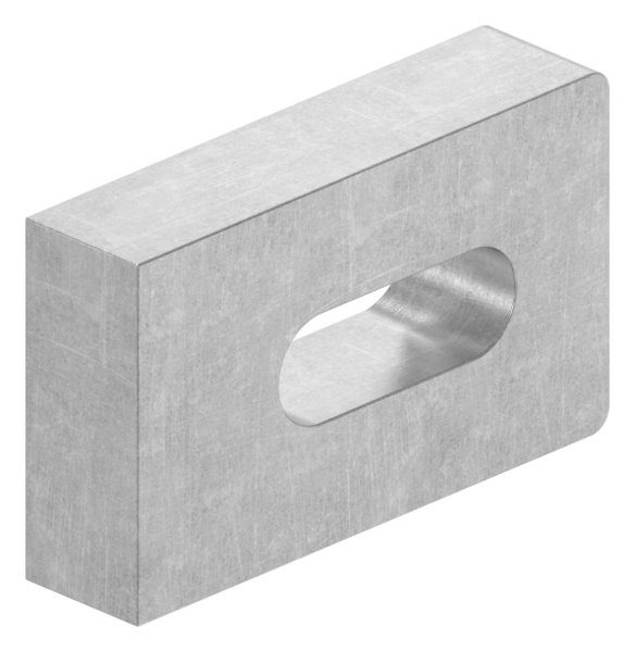 Anschweisslasche eckig Stahl S235JR 50 x 30 x 12 mm mit Langloch 25 x 9 mm-88-1154122-ST.12