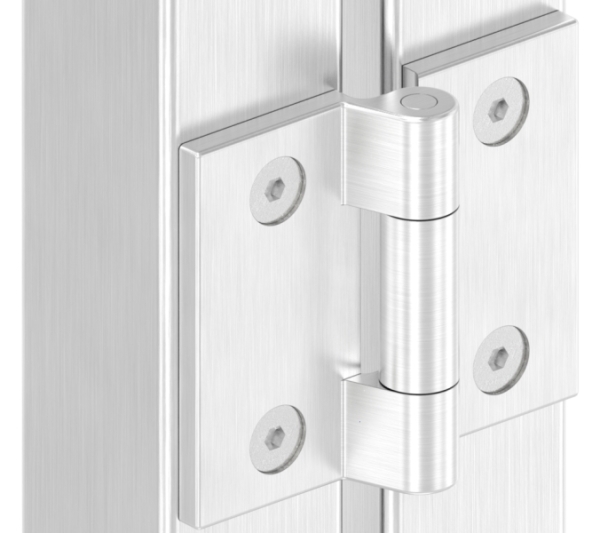 Anschraubscharnier Edelstahl V4A fuer flache Profile zum Anschrauben-88-1156520-V4A.00