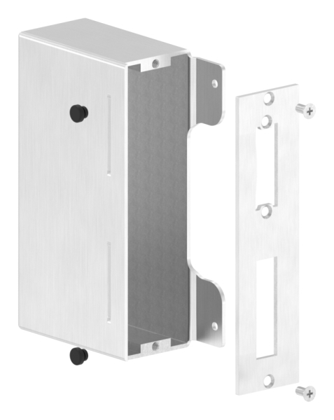 Gegenkasten Edelstahl V2A fuer 50 mm Schlosskasten zum Anschweissen geschliffen-88-1159302-240.50