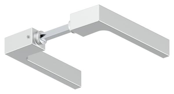 Tuerdruecker-Paar Aluminium eckig mit Vierkantstift 8x8 mm-88.1115391