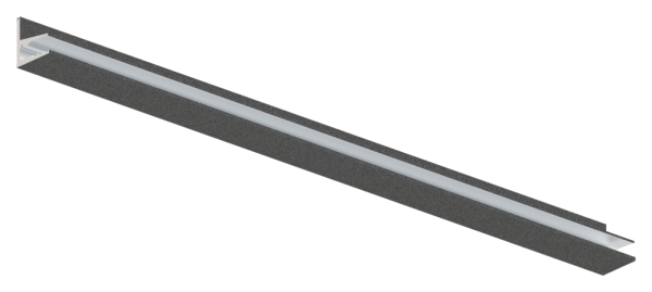 Vordachprofil Aluminium L = 1605 mm pulverbeschichtet DB703 mit ETA-88-11VDE-1600.DB703