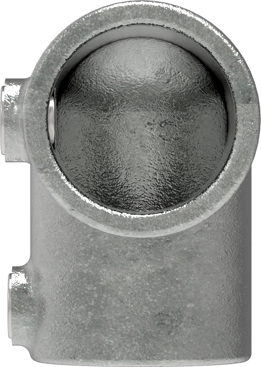 Rohrverbinder Bogen 90° Ø 48-3 mm -1 1-2- - Temperguss verzinkt - 125D48-125D48