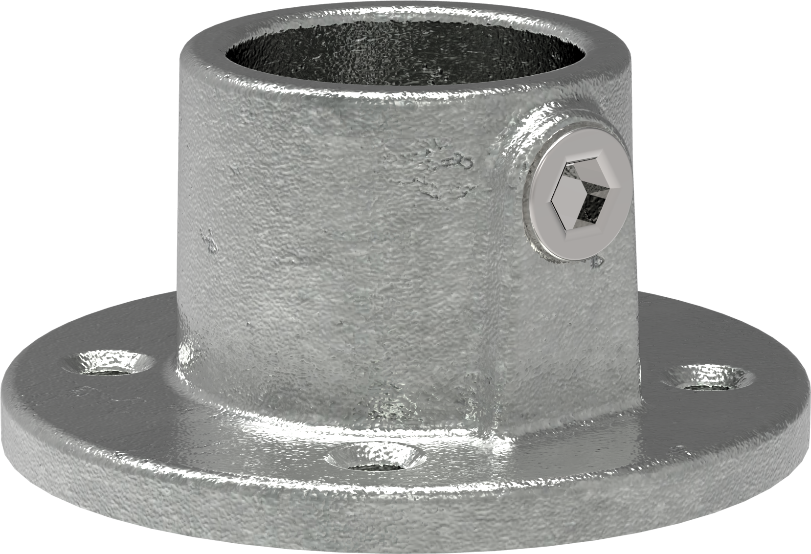 Rohrverbinder Wandbefestigung rund Ø 21-3 mm -1-2- - Temperguss verzinkt - 131T21-131T21