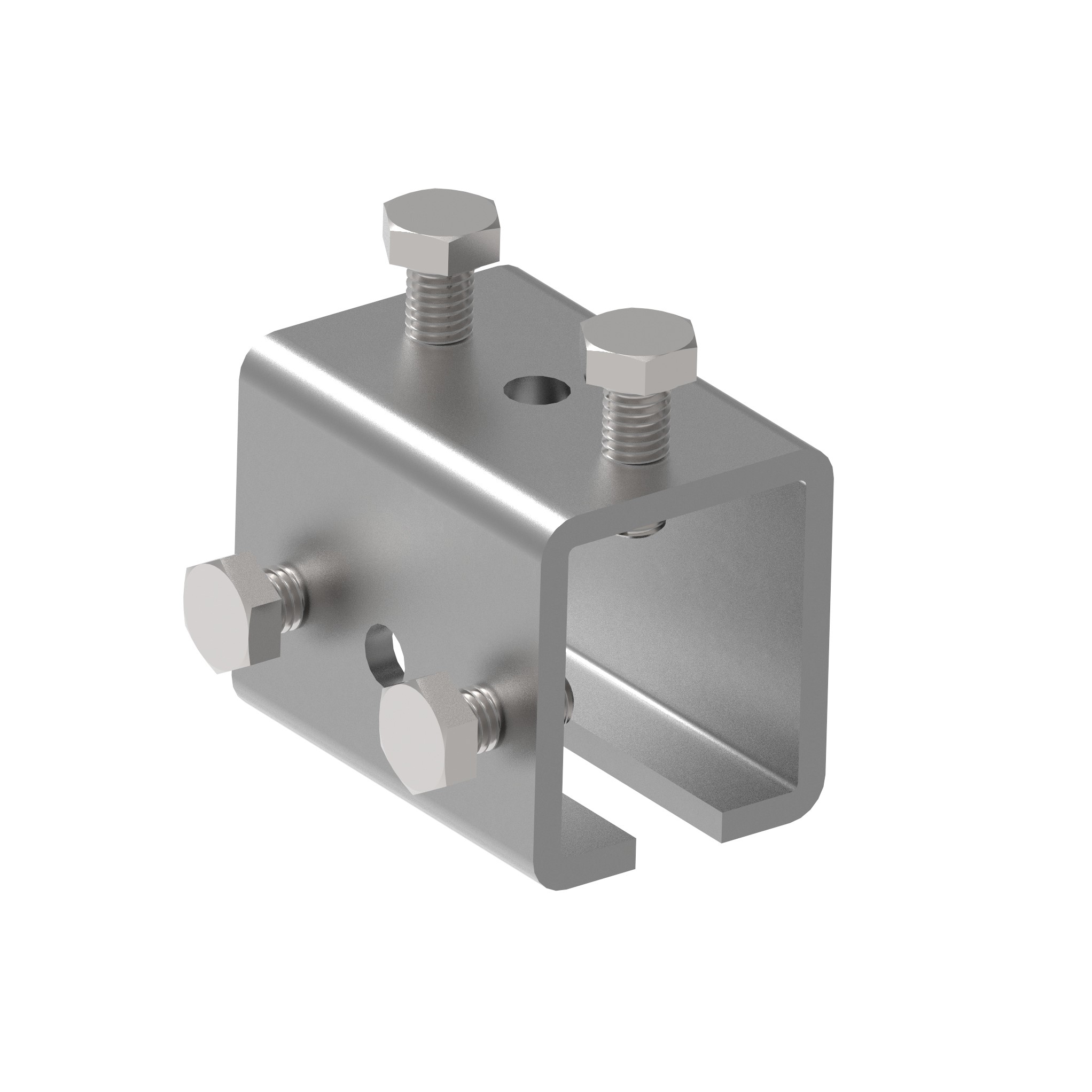 Profilverbinder Stahl verzinkt fuer Profil 33 x 34 mm mit M8 Schrauben-89-11H2333X34-A.4