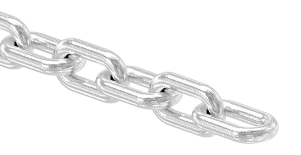 Edelstahlkette kurzgliedrig V4A Ø 5 mm DIN 766-88.11101100005