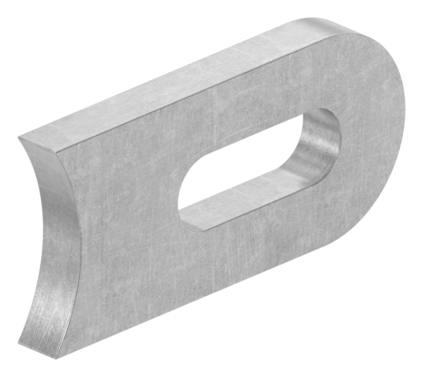 Anschweisslasche Stahl S235 roh 50 x 25 x 6 mm Langloch 25 x 9 mm Anschluss Ø 42-4 mm-88-1154111-ST-42.25