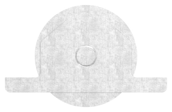 Schiebetorrolle Edelstahl V2A  98 mm Rundrille mit Bgel-88-11338-100.VA