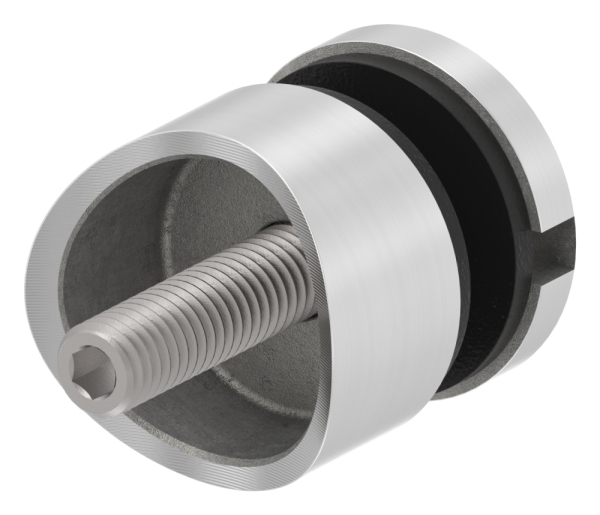 Glaspunkthalter Edelstahl V2A Ø 30 mm fuer Rohr Ø 48-3 mm Gewinde M8 fuer Glas 6-0-12-76 mm-88-1160191-240.48